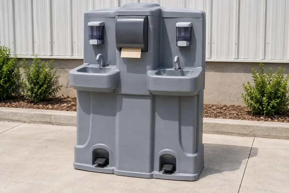 Portable sanitation equipment for rental planning